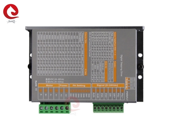 Junqi 24V~80VDC stroom2.0A~8.4A Digitaal stapje duiken voor 4,68-draad 2-fase stappenmotor
